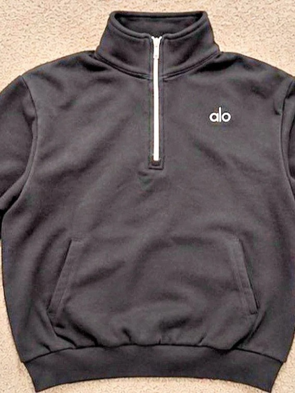Alo Black Quarter-Zip Pullover